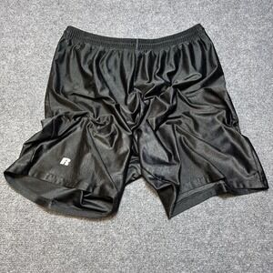 Russell Athletic Shorts Men XL Dazzle Shiny Silky Soft Basketball Black